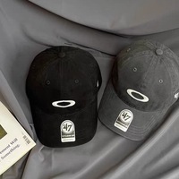Casquette de baseball unisexe GN style américain inspirée d'Instagram, effet délavé vintage, broderie 47, design couple, coupe oversize polyvalente