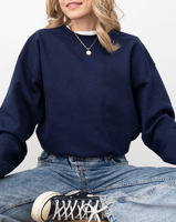 Sudadera de Algodón con Cuello Redondo y Hombros Caídos para Mujer, Estilo Oversize, Personalizable, en Oferta