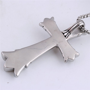 <b>Cross</b> Stainless Steel Pendant 25mm Themed Unisex Gift Jewelry with 60cm <b>Chain</b> - Product Image 4