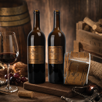 Etiqueta de Lujo para Botellas de Vino y Cerveza con Logotipo 3D en Relieve, de Aluminio Mate, Impermeable, Impresión Personalizada, para Botellas de Cosméticos, Licores, Jugos y Vidrio