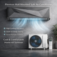 Climatiseur split intelligent Airwens 9000 BTU 110 V 60 Hz à fréquence fixe, refroidissement et chauffage, avec contrôle par application, pour salon