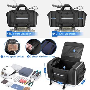 Échantillon gratuit, vente chaude, sacs de moto imperméables de grande capacité, sacoche de vélo grise, sacoche arrière pour la livraison, sacoche de voyage en plein air - Product Image 2
