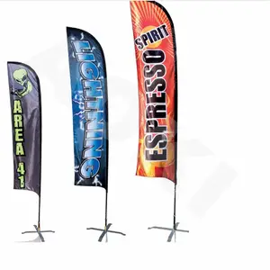 Advertising Exhibition Outdoor Flying 4meter Feather Flags And Banners