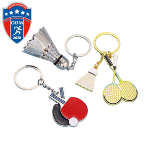 OEM ODM Zinc Alloy Badminton Keychain Tennis/<strong>Ping</strong> Pong Sports Keyring Club Souvenir Gift for Sports Enthusiasts - Product Image 1