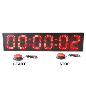 Cronómetro Digital CHEETIE de 6 Pulgadas, de Aleación de Aluminio Rojo, Cronómetro Grande con Temporizador de Cuenta Regresiva, Portátil, con Cable, Botón de Inicio/Parada/Reinicio - Product Image 1