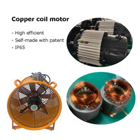 300MM 12-Zoll-Lüfterblatt Durchmesser Tragbarer Ventilator für Industrielle Luftentlüftung und Belüftung Eingeschränkter Räume