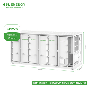Système de stockage d'énergie GSL Energy, batterie rechargeable intelligente LiFePO4 au lithium à refroidissement liquide, 1 mw, contrôle de la fréquence, conteneur - Product Image 6