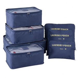 YS778 Lot de 6 sacs de rangement pour bagages de voyage, cubes de rangement personnels pour sacs de voyage - Product Image 1