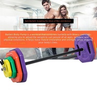 Barre droite de musculation unisexe pour entraînement personnel à domicile, avec poignées ergonomiques, en ciment écologique, pour squats et fitness en salle de sport