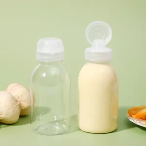 Şeffaf sıkmak sos bal şişe sızdırmaz 350ml 500ml gıda sınıfı PET spor su şişesi