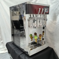 Machine à crème glacée molle multifonctionnelle de table, 3 saveurs, en acier inoxydable, équipement pour yaourt glacé pour restaurant