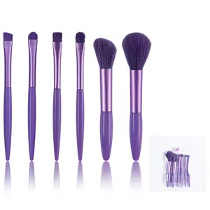6 Stück Professional Travel Size Make-up Pinsel Set Kosmetik puder Lidschatten Foundation Blush Blending