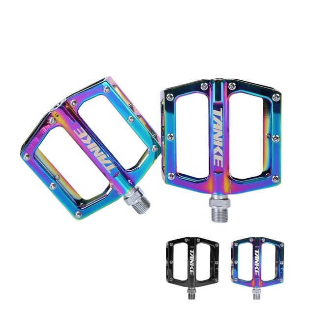 Bicycle Pedals TANKE TP-20 Ultralight Aluminum Alloy Colorful Hollow Anti-skid Bearing Mountain Bike Parts MTB Foot Pedals