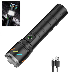 <span class=keywords><strong>Linterna</strong></span> ultra brillante de lúmenes altos, <span class=keywords><strong>linterna</strong></span> táctica de luz Led recargable blanca de largo alcance - Product Image 1