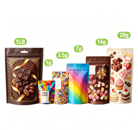 Sachet Doypack Personnalisé Imprimé par Héliogravure, Qualité Alimentaire, 3.5g 7g 14g 1lb, Holographique, Zip Lock, Anti-Odeur, en Mylar