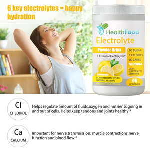 Mélange de Boissons Électrolytiques Quotidiennes de Qualité Supérieure Favorisant la Fonction Nerveuse, Poudre d'Électrolytes, Supplément de Magnésium en Bouteille, Limonade - Product Image 5