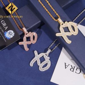 Colgante de Joyería Hip Hop Personalizado con Incrustaciones de Moissanita, Lerter XO VVS, Plata de Ley 925 - Product Image 4