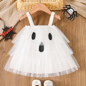 Robe Tutu Fantôme d'<span class=keywords><strong>Halloween</strong></span> pour Fillettes en Gros, 6M-4Y, sans Manches, Bretelles Fines, Tulle Superposé, <span class=keywords><strong>Costume</strong></span> de Fête - Product Image 3