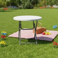 Table de pique-nique pliable personnalisable, légère et luxueuse, avec structure en HDPE et acier, pour hôtels, hôpitaux, événements extérieurs, fêtes, barbecues