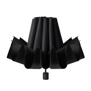 Grand parapluie manuel de 27 pouces à 12 côtes avec revêtement noir de conception classique Protection UV à double usage contre le soleil et la pluie Pliable à la main ouverte - Product Image 6