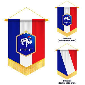 Bandiera della partita bandiera del tifoso bandiera decorativa della squadra di calcio Logo personalizzato stampato su due lati 100% poliestere satinato impermeabile - Product Image 3