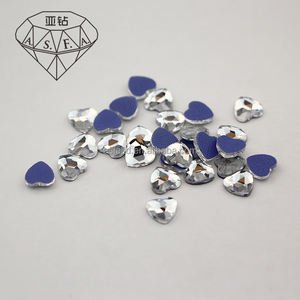 ASFA12 รูปหัวใจ 6.5*6.6 มม. คริสตัลรูปทรงต่างๆ แบบติดด้วยความร้อน ss6 และ SS10 ใช้กับเครื่องติดคริสตัลแบบร้อน ab crystal - Product Image 1