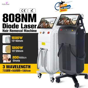 Perfect laser 2 Griff Permanente Haaren tfernung Diode Laser Haaren tfernung 810nm 3 Wellenlängen 808nm Diodenlaser Haaren tfernungs maschine