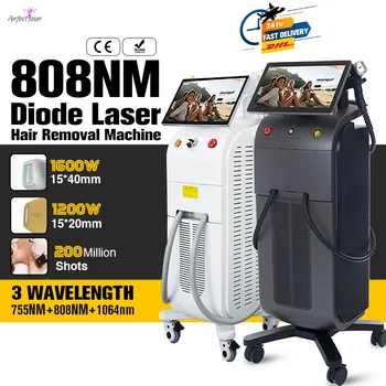 Perfectlaser 2 Handle Permanent Hair Remover Diode Laser Hair Removal 810nm 3 Wavelengths 808nm Diode Laser Hair Removal Machine