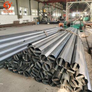 <span class=keywords><strong>Poste</strong></span> <span class=keywords><strong>Eléctrico</strong></span> Octagonal de Distribución Compuesto de Hierro, Metal, Acero Galvanizado, para Servicios Públicos, de 9m, 16m, 18m, 10kv, 15kv, Marca SLOER - Product Image 1