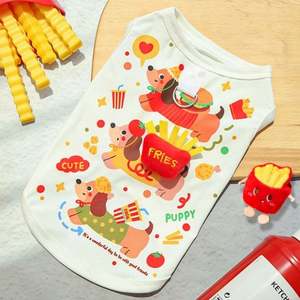 Ropa para mascotas Perro Verano Delgado Transpirable Anti-derramamiento Lindo Dibujos animados Dachshund Chaleco - Product Image 1