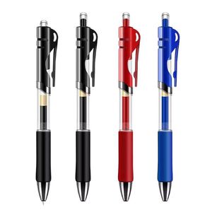 Bolígrafo con forma de bala K35, negro, 0,5 mm, cierre a presión, bolígrafo de escritura para oficina y escuela, papelería para práctica de exámenes - Product Image 5