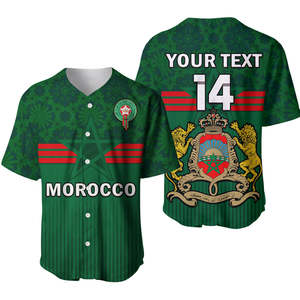 Camiseta <span class=keywords><strong>de</strong></span> béisbol del Día <span class=keywords><strong>DE</strong></span> LA Independencia <span class=keywords><strong>de</strong></span> Marruecos, León <span class=keywords><strong>de</strong></span> Barbary con Moussier Redstart, uniformes <span class=keywords><strong>de</strong></span> béisbol y softbol personalizados para hombres - Product Image 4