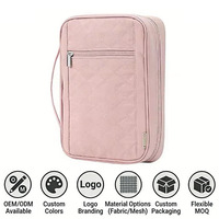 Housse de Bible personnalisée, étui de transport durable pour livre, sac d'église pour accessoires bibliques avec poignée pour femmes