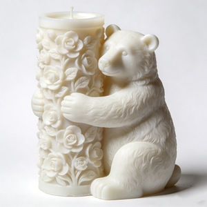 Custom Silicone <b>Mold</b> For DIY <b>Candle</b> And Plaster Craft Irregular Shape Transparent White - Product Image 1