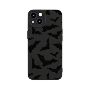 Custodia per cellulare <span class=keywords><strong>di</strong></span> tendenza con cartone animato a forma <span class=keywords><strong>di</strong></span> pipistrello per <span class=keywords><strong>iPhone</strong></span> 16 Plus 17 Air Pro Max, con sfondo nero, guscio satinato, antiurto, cover posteriore - Product Image 6