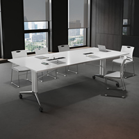 Table de formation pliable en bois massif pour bureaux et salles de conférence - Usage commercial - Garantie 10 ans