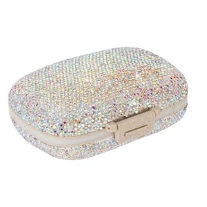 Organizador de Pastillas Semanal de Plástico Rosa Brillante, Caja de Almacenamiento de Medicamentos con Estuche Práctico - Product Image 3