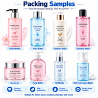 Machines de remplissage et de bouchage automatiques pour produits cosmétiques liquides, shampoings, savons liquides, lotions, emballages en bouteilles