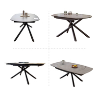 Ensemble de table à manger extensible de l'usine de Foshan, 6 places, Oka Garden, 6 chaises, ensemble de table à manger, meubles de luxe
