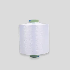 DTY 100% Polyester iplik Yarn/96F SIM ham beyaz AA sınıf Hangzhou imalatı toptan