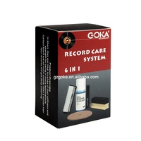 Système de nettoyage de disques vinyles multifonctionnel 6 en 1 GOKA Manufacturer Best Sale, brosse en bois, kit de nettoyage de disques vinyles