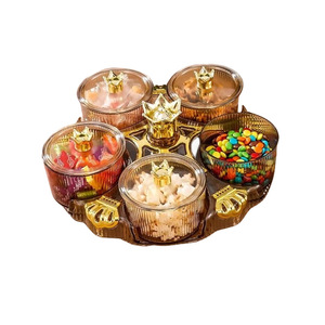 Nouveau 2024 Boîte de rangement hermétique de qualité alimentaire pour cuisine, avec plateau à fruits et plateau rotatif multi-compartiments pour collations - Product Image 1