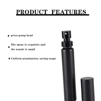 Botol Semprot Parfum Hitam Grosir Custom 3ml 5ml 15ml Mini Travel Portabel Transparan - MOQ10000PCS