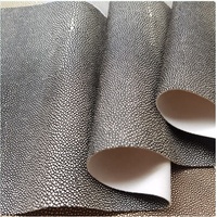Tissu d'ameublement en cuir vinyle gaufré effet peau de requin chaud, cuir recyclé pour meubles, sacs, livres et revêtements d'emballage