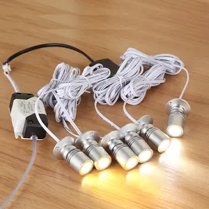 Mini luces LED empotradas de 1W, lámpara de techo regulable, empotrada en negro, plata, blanco, para armario