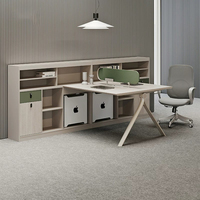 Ensemble de table et chaise de bureau haut de gamme, bureaux pour bureau, table en forme de L, armoire de rangement individuelle avec prise pour entreprise