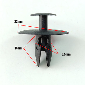 Clip de fixation automobile 22mm 14mm 6.5mm en plastique pour pare-chocs, passage de roue, garde-boue pour Citroën C2 C3 C4 C6 C8 Fiat Scudo Ulysse - Product Image 1