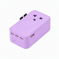 Adaptador de Viaje Universal de Diseño Personalizado GaN de 70 W con Carga Rápida Ultrafino, Adaptador de Enchufe Internacional Universal, Enchufe de Viaje