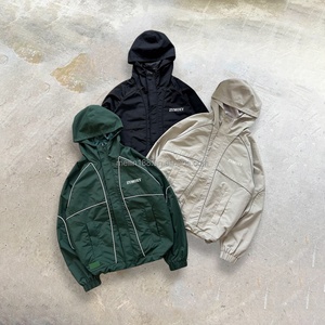 OEM Clothing Manufacturers Custom Zip up Windbreaker <b>Jackets</b> 3m <b>Reflective</b> Pullover Coat Nylon Waterproof Windbreaker <b>Jackets</b> - Product Image 2