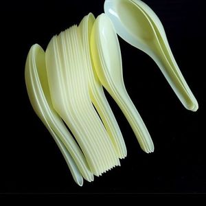 Cuillères jetables en polypropylène noir <span class=keywords><strong>de</strong></span> <span class=keywords><strong>qualité</strong></span> alimentaire, écologiques, emballées individuellement, <span class=keywords><strong>vaisselle</strong></span> personnalisée en vrac - Product Image 5